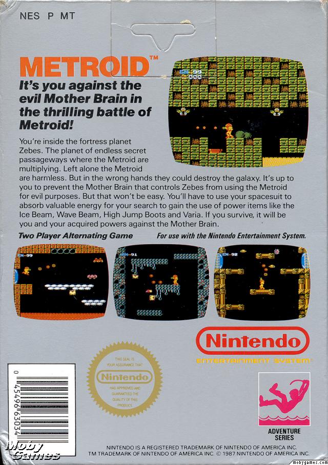 This is the back cover of Metroid!