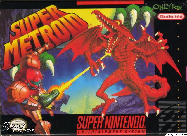 This is the front cover of Super Metroid!