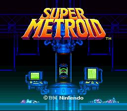This is the Super Metroid startup screen!